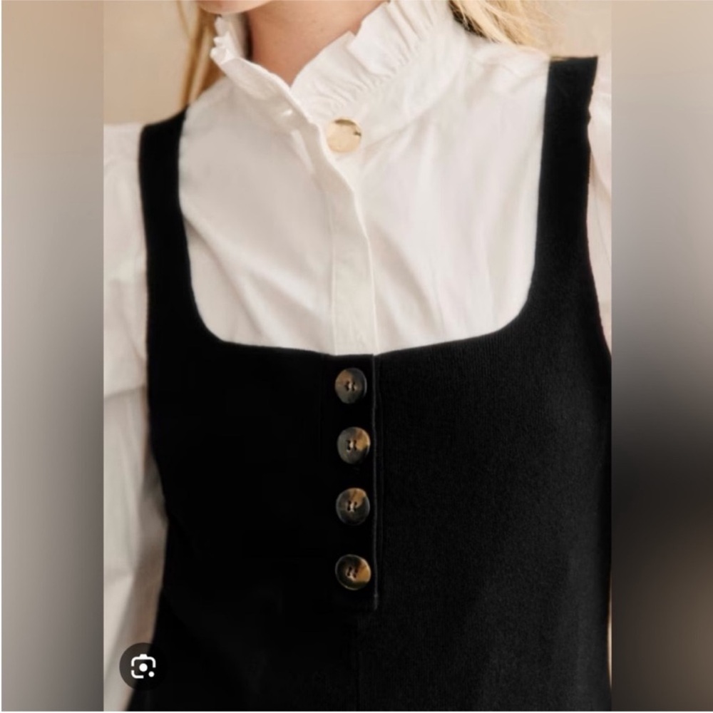 Sezane Liana Jumpsuit Black - Size L - Picture 2 of 9